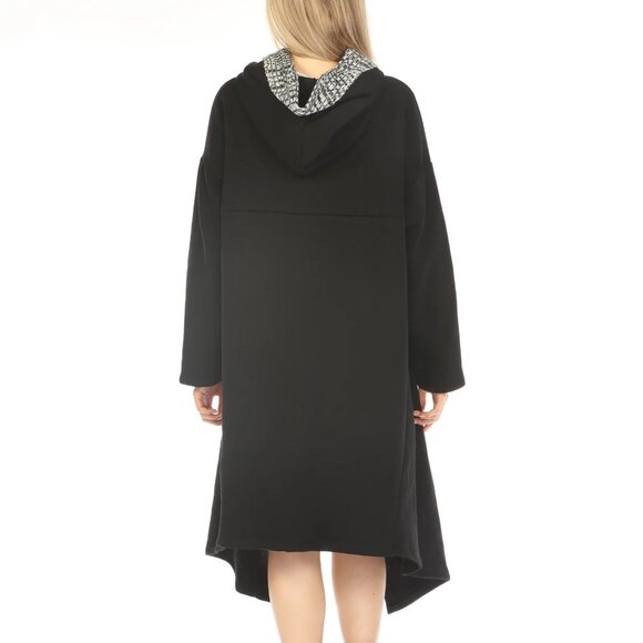 Black Asymmetrical Classy Pockets Dress - Picture 7 of 7